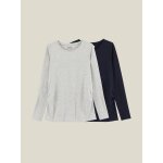 Lot de 2 t - shirts manches longues grossesse lot marine / gris