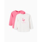 Lot de 2 t - shirts � manches longues et imprim�s blanc