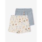 Lot 2 short b�b� bleu ciel