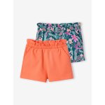 Lot de 2 shorts fille molleton l�ger mandarine