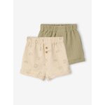 Lot de 2 shorts naissance jungle kaki
