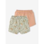Lot de 2 shorts naissance en molleton l�ger argile