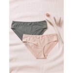 Lot de 2 shorties de grossesse coton stretch et dentelle gris ardoise Lot de 2 shorties de grossesse coton stretch et dentelle gris ardoise
