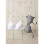 Lot 2 soutien - gorge allaitement coton bio gris chin�