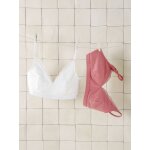 Lot 2 soutiens - gorge forme triangle grossesse et allaitement en coton biologique * blush