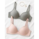 Lot de 2 soutiens - gorge grossesse et allaitement gris chin� + rose