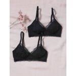 Lot 2 soutiens - gorge de grossesse coton biologique et dentelle noir
