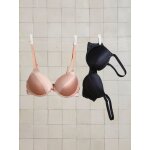Lot de 2 soutien - gorge en microfibre satin�e beige poudr�