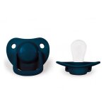 Lot de 2 sucettes anatomique en silicone bleu foncé Lot de 2 sucettes anatomique en silicone bleu foncé