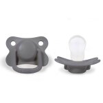 Lot de 2 sucettes anatomique en silicone gris