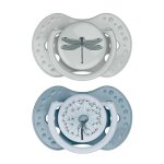 Lot de 2 sucettes dynamique lovi botanic taille 2 de 3  6 mois bleu