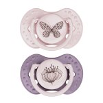 Lot de 2 sucettes dynamique lovi botanic taille 2 de 3  6 mois rose