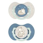 Lot de 2 sucettes dynamique lovi nuit & jour taille 2 de 3  6 mois bleu