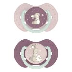 Lot de 2 sucettes dynamique lovi nuit & jour taille 2 de 3  6 mois rose