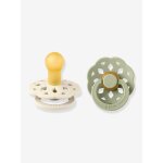 Lot de 2 sucettes - t�tines boh�me, taille 1 de 0 � 6 mois ivoire + vert sauge