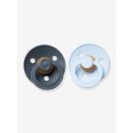 Lot de 2 sucettes - t�tines colour ou colour night, taille 2 de 6 � 18 mois iron & baby blue