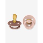 Lot de 2 sucettes - t�tines colour, taille 2 de 6 � 18 mois terracotta / rose poudre
