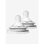 Lot de 2 t�tines philips avent natural, 5 d�bits transparent