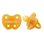 Lot de 2 t�tine ronde jaune