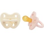 Lot de 2 t�tines rondes milky white et powder pink 3 - 36 mois multi - coloured