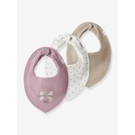 Lot de 3 bandanas / bavoirs nbfyvette b�b� fille name it lilas