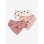 Lot de 3 bavoirs bandanas en ponge lot rose