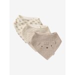 Lot 3 bavoirs bandanas en gaze de coton h�risson