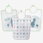 Lot de 3 bavoir b�b� blanco