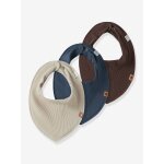 Lot de 3 bavoirs pour b�b� gar�on nbmyasim name it, forme triangulaire avoine