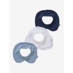 Lot de 3 bavoirs col fantaisie bleu ciel