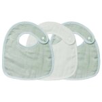 Lot de 3 bavoirs vert Lot de 3 bavoirs vert