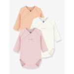 Lot 3 bodies crois�s b�b� petit bateau vert sauge