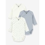 Lot de 3 bodies crois�s petit bateau blanc
