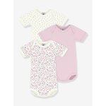Lot 3 bodies manches courtes b�b� blanc