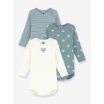 Lot de 3 bodies manches longues b�b� blanc