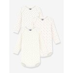Lot 3 bodies manches longues blanc
