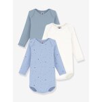 Lot 3 bodies manches longues bleu
