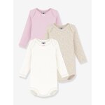 Lot 3 bodies manches longues rose