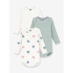 Lot 3 bodies manches longues vert clair