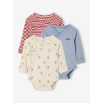 Lot de 3 bodies naissance évolutifs thème marin rouge Lot de 3 bodies naissance évolutifs thème marin rouge