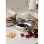 Lot de 3 boites repas inox beige