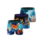 Lot de 3 boxers dragon ball beerus goku vegeta vegeto turquoise / violet / orange / noir Lot de 3 boxers dragon ball beerus goku vegeta vegeto turquoise / violet / orange / noir