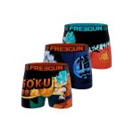Lot de 3 boxers dragon ball super bleu / violet / orange / jaune