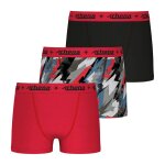 Lot de 3 boxers ecopack trio pop noir - rouge - blanc