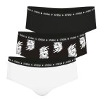 Lot de 3 boxers fille ecopack girl mode athena fille blanc - tigres - noir