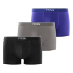 Lot de 3 boxers frgn noir / bleu marine / gris clair / bl Lot de 3 boxers frgn noir / bleu marine / gris clair / bl