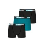 Lot de 3 boxers gar�on daily sport coton noir - bleu