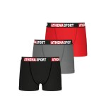 Lot de 3 boxers gar�on daily sport coton noir - rouge