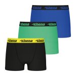 Lot de 3 boxers gar�on ecopack trio choc athena noir - vert - bleu