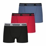 Lot de 3 boxers gar�on ecopack trio choc athena rouge - bleu